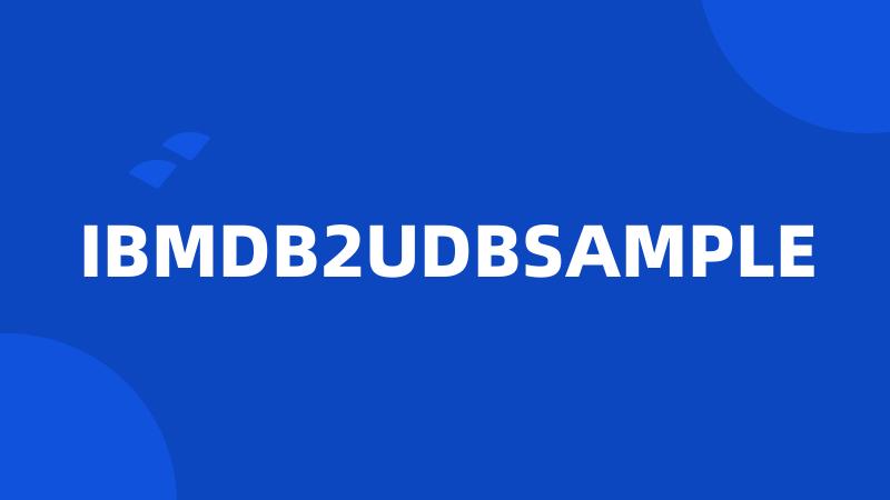 IBMDB2UDBSAMPLE