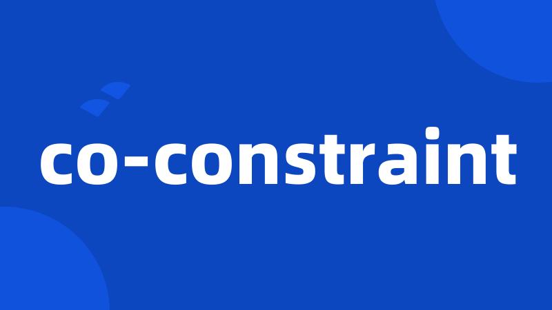 co-constraint