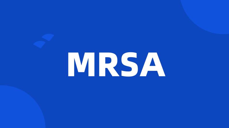 MRSA