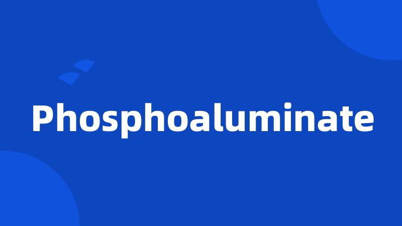 Phosphoaluminate