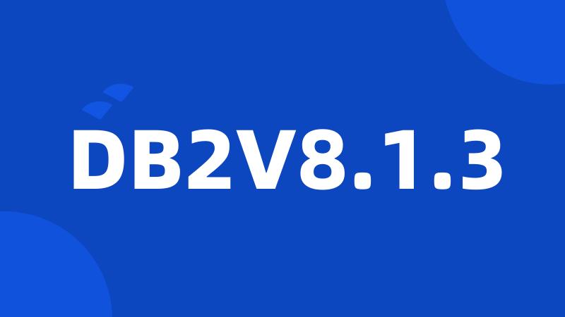 DB2V8.1.3