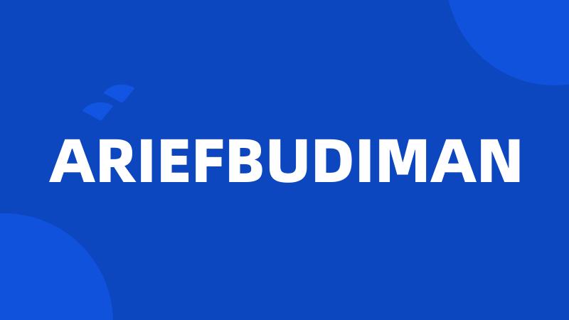 ARIEFBUDIMAN