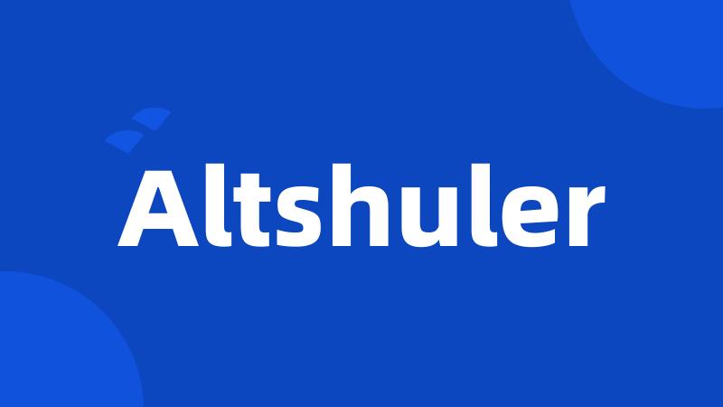 Altshuler