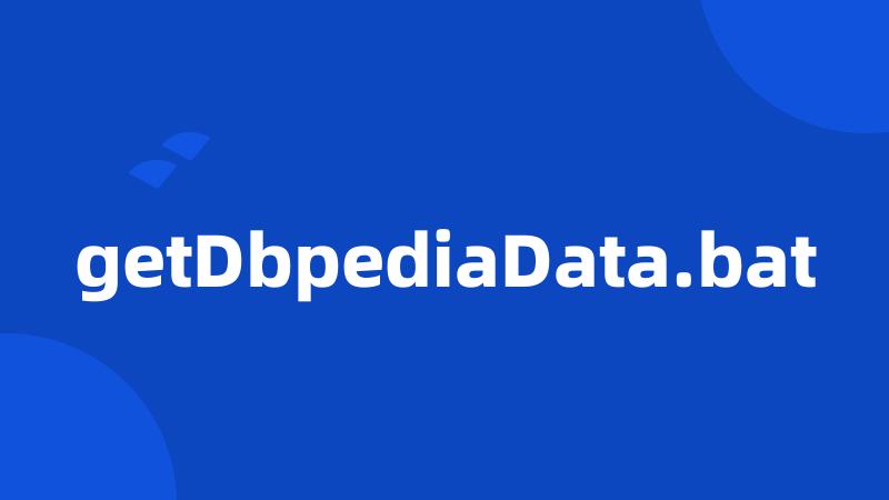 getDbpediaData.bat