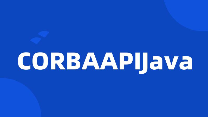 CORBAAPIJava