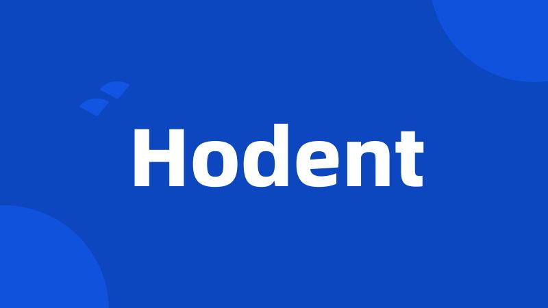 Hodent