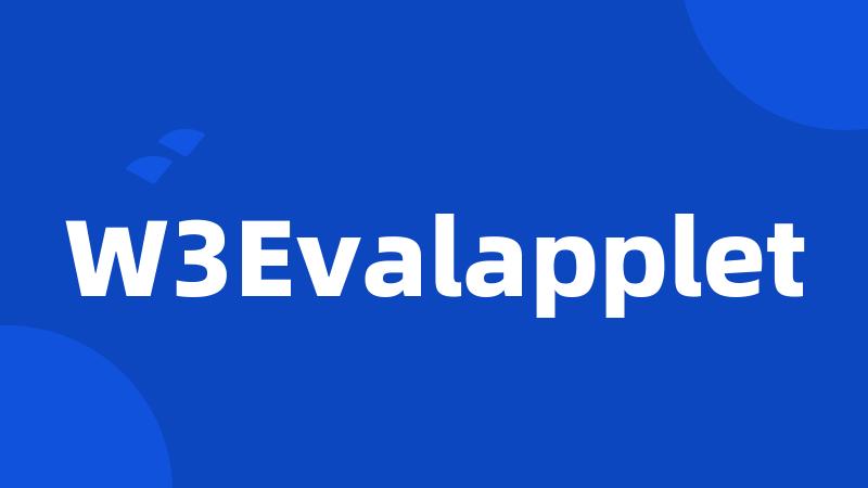 W3Evalapplet