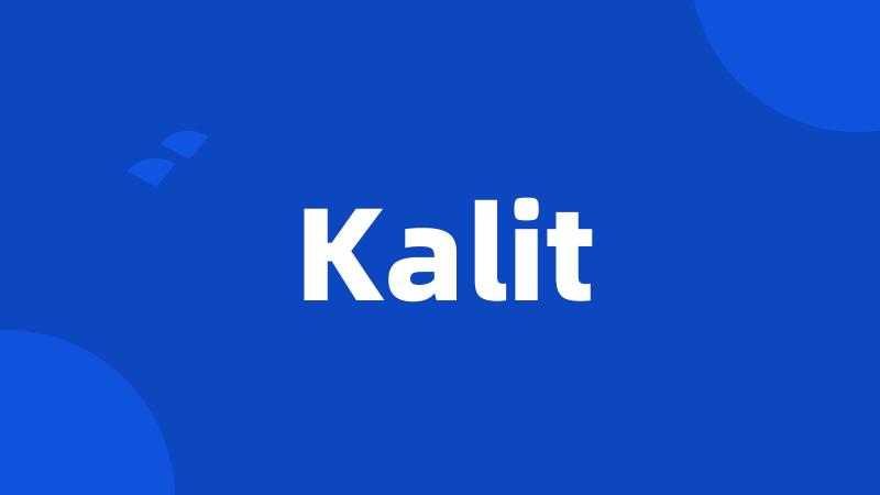 Kalit