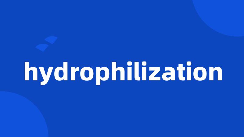 hydrophilization