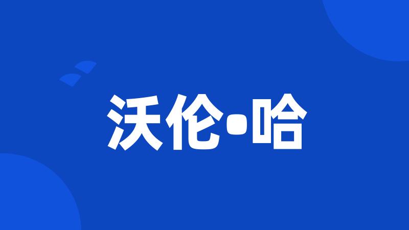 沃伦•哈