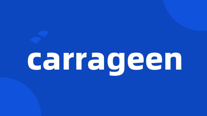 carrageen