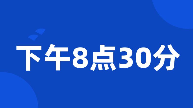 下午8点30分