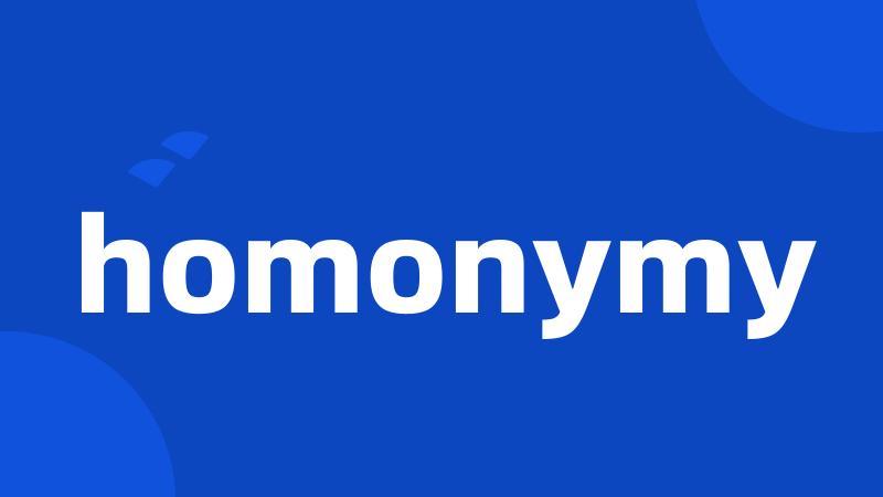 homonymy