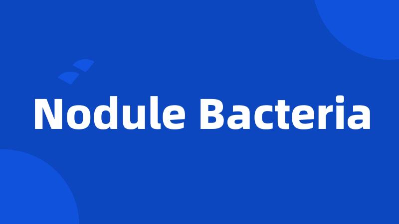 Nodule Bacteria