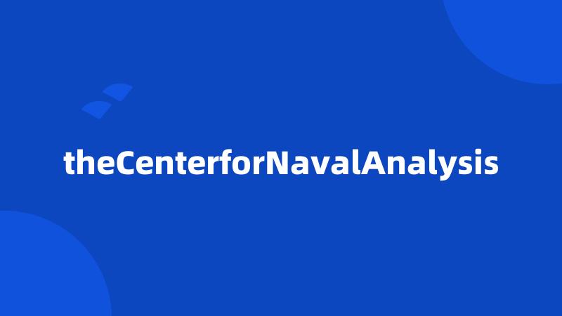 theCenterforNavalAnalysis