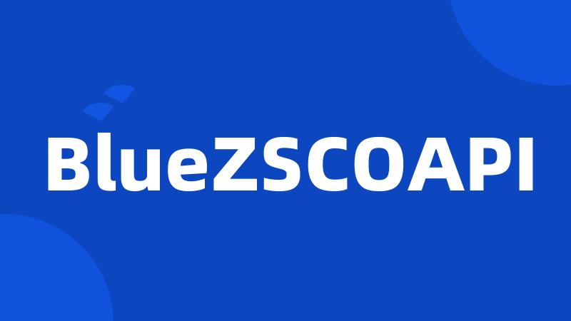 BlueZSCOAPI