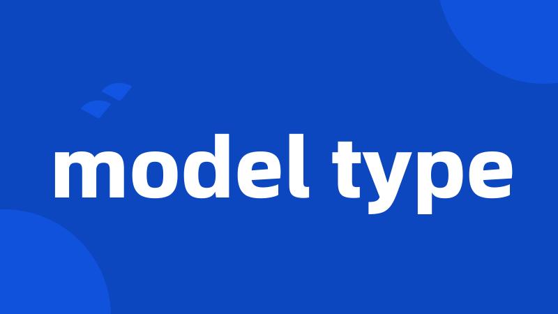 model type