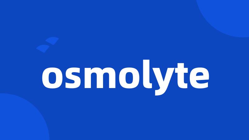 osmolyte