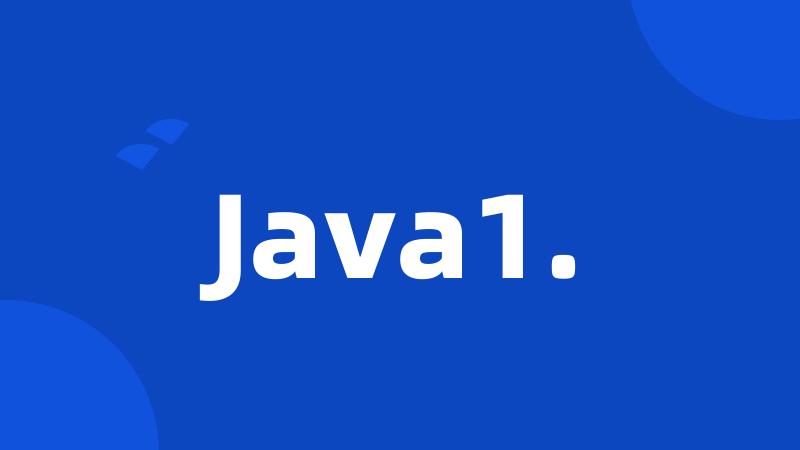 Java1.