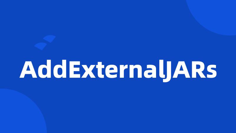 AddExternalJARs