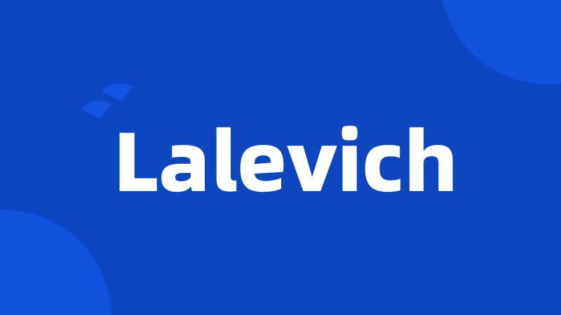 Lalevich