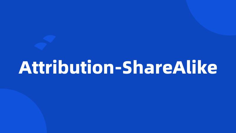 Attribution-ShareAlike