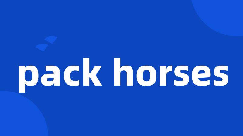 pack horses