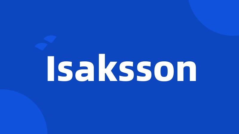 Isaksson