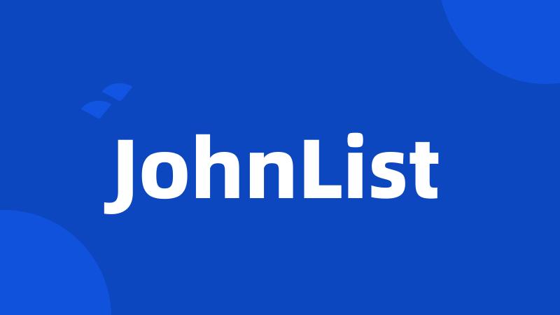 JohnList