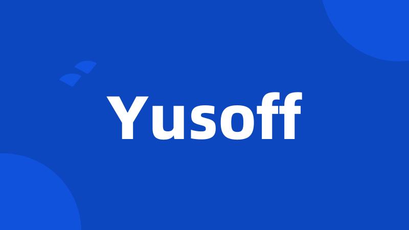 Yusoff