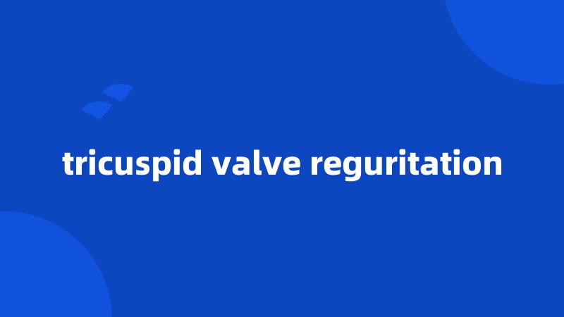 tricuspid valve reguritation