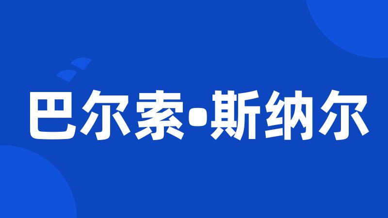 巴尔索•斯纳尔