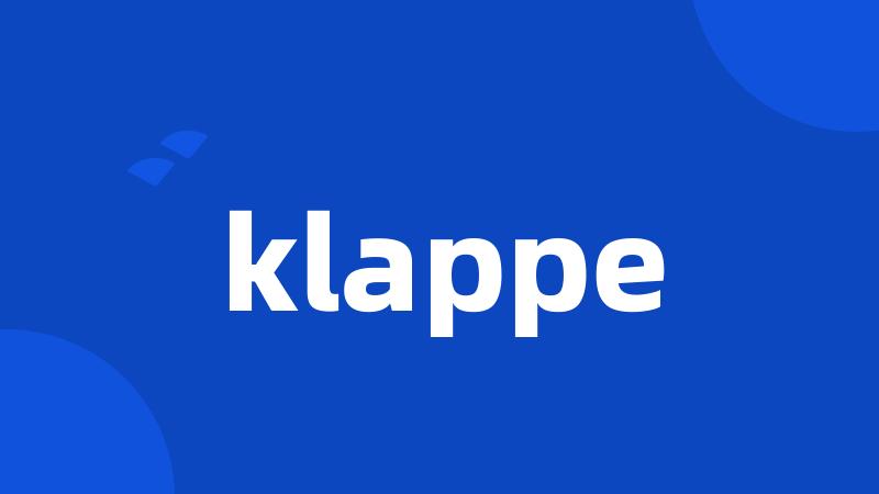 klappe