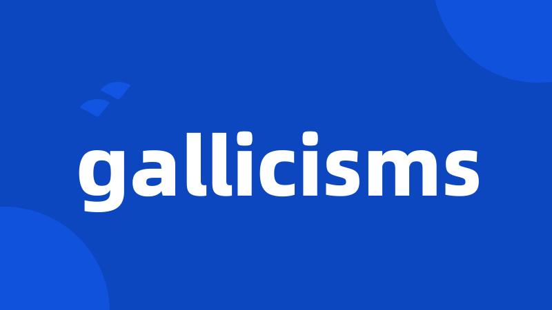 gallicisms