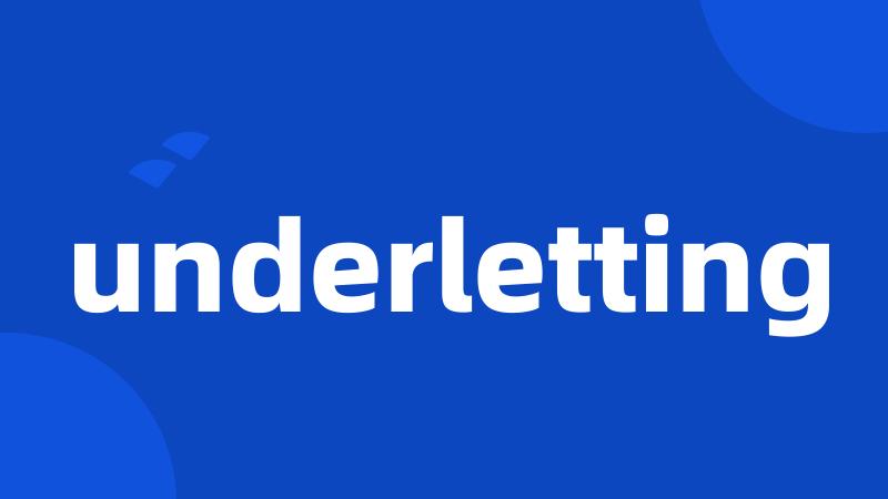 underletting