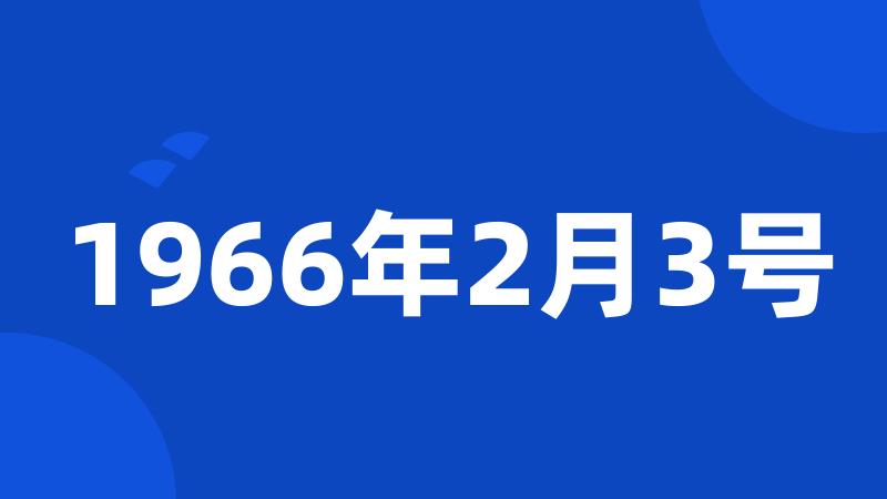 1966年2月3号