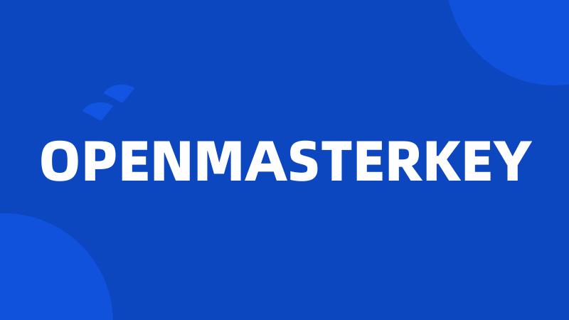 OPENMASTERKEY