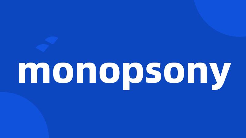 monopsony