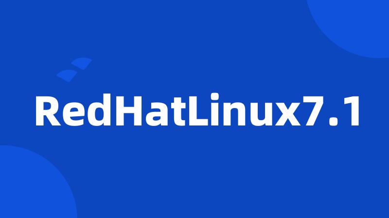 RedHatLinux7.1