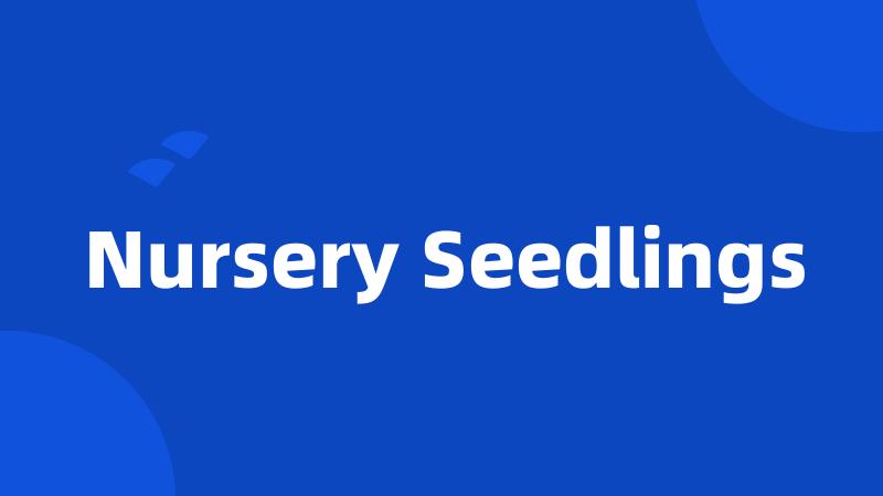 Nursery Seedlings