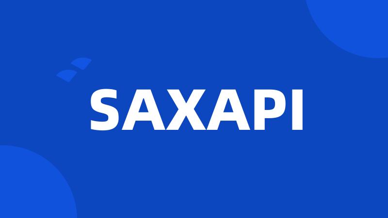 SAXAPI