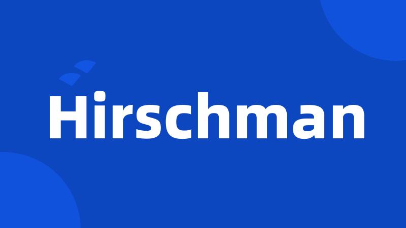 Hirschman