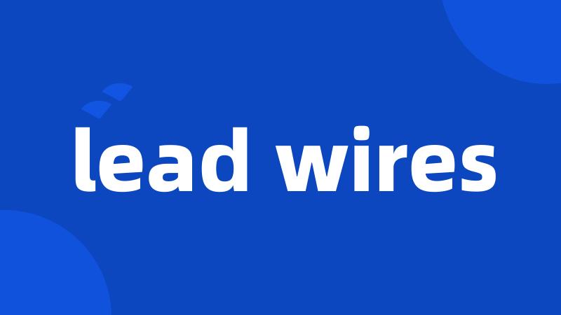 lead wires