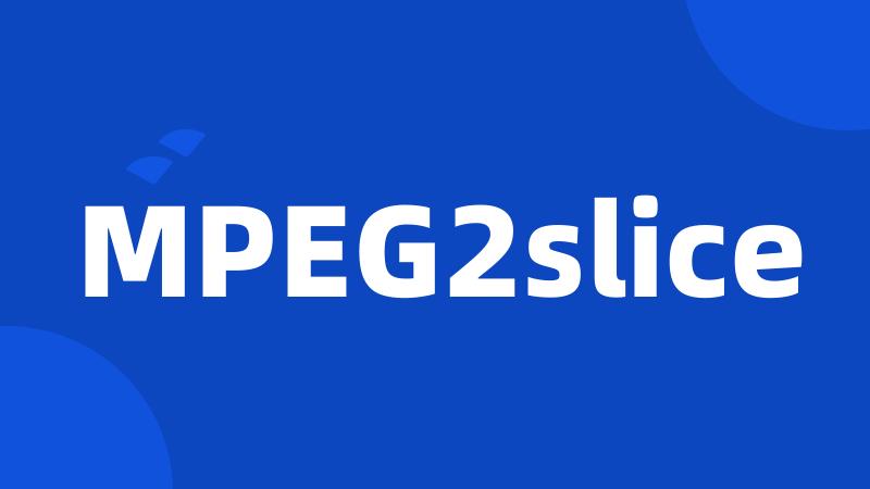 MPEG2slice