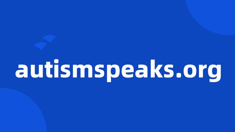 autismspeaks.org