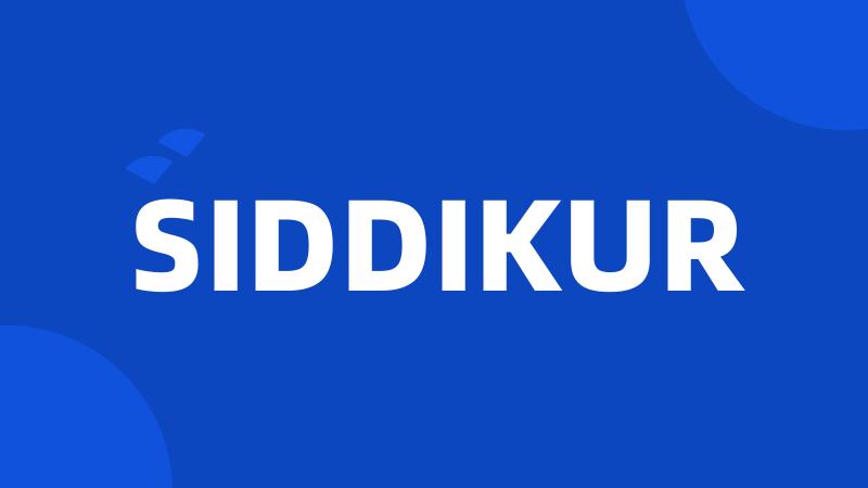 SIDDIKUR