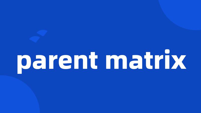 parent matrix