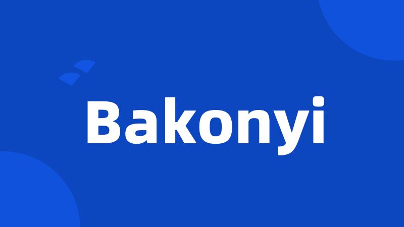 Bakonyi