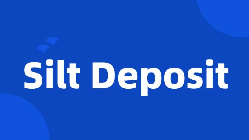 Silt Deposit