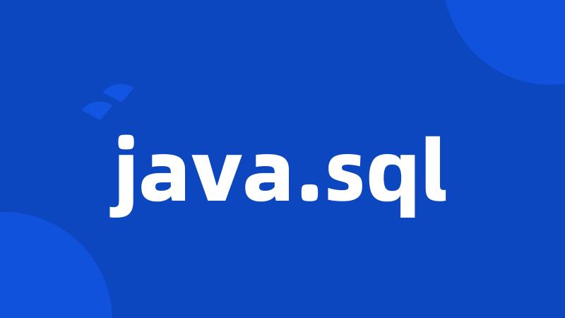 java.sql